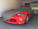 Grey AD-Cover ® Mikrokuntur with mirror pockets for Dodge Viper