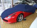 Blue AD-Cover ® Mikrokontur with mirror pockets for Ferrari 458 Italia