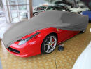 Graues AD-Cover® Mikrokontur mit Spiegeltaschen für Ferrari 458 Italia