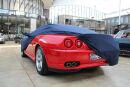 Blaues AD-Cover mit Spiegeltaschen für  Ferrari 575 Maranello/Superamerica