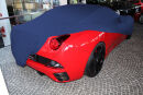 Blaues AD-Cover® Mikrokontur mit Spiegeltaschen für  Ferrari California
