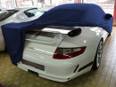 Blue AD-Cover ® Mikrokontur with mirror pockets for Porsche 997 GT3RS