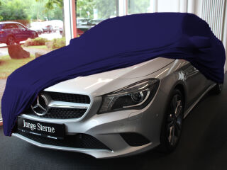 Vollgarage Mikrokontur® Blau für Mercedes CLA mit Spiegeltaschen