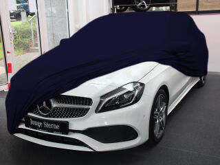 Vollgarage Mikrokontur® Blau mit Spiegeltaschen für Mercedes A-Klasse W 176