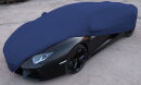 Blue AD-Cover ® Mikrokontur with mirror pockets for Lamborghini Aventador