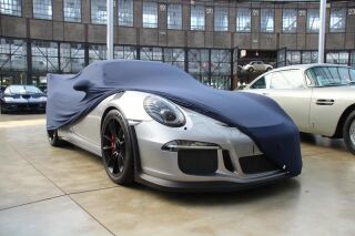 Blue AD-Cover ® Mikrokontur with mirror pockets for Porsche 991 GT3 RD
