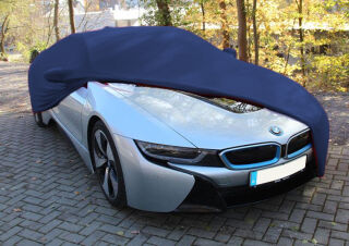 Vollgarage Mikrokontur® Blau mit Spiegeltaschen für BMW i8