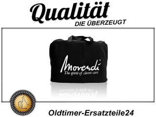 Movendi Satin Black carry bag with Zipper - with Logo