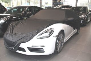 Car-Cover Satin Black mit Spiegeltaschen für Porsche Cayman 718