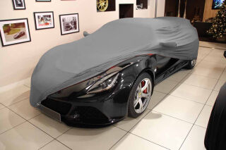 Indoor Car-Cover Mikrokontur® Grau mit Spiegeltaschen für Lotus Exige