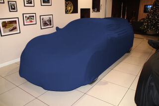 Indoor Car-Cover Vollgarage Mikrokontur® Blau mit Spiegeltaschen für Lotus Exige