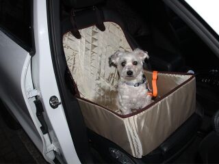 Dog Car Seat Carino Beige/ Brown